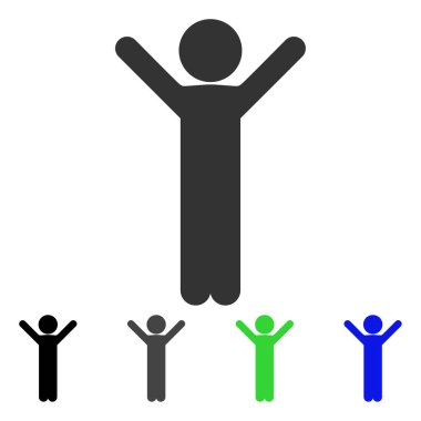 Mutlu çocuk düz simgesi