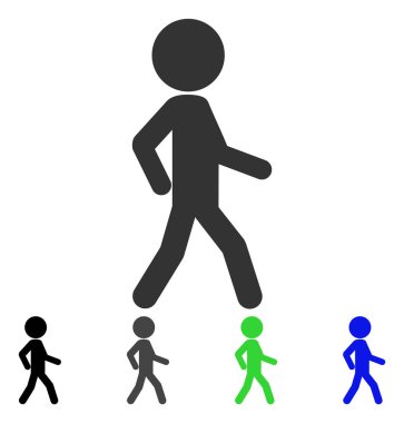 Yürüyen çocuk düz simgesi