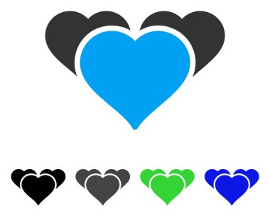 Favori kalp düz simgesi