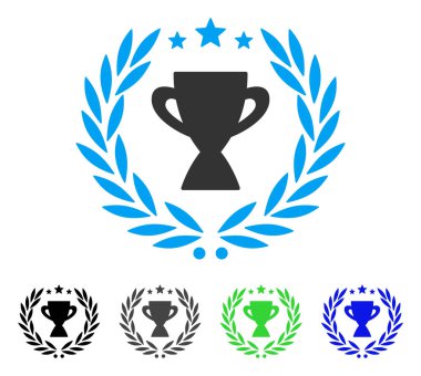 Zafer amblem düz simgesi