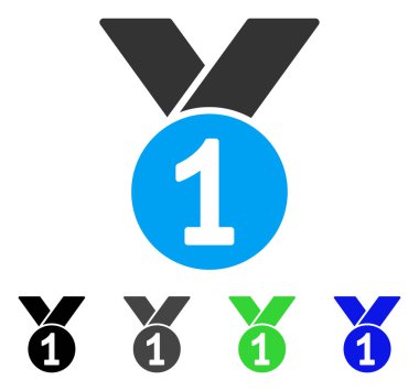 Altın madalya düz simgesi