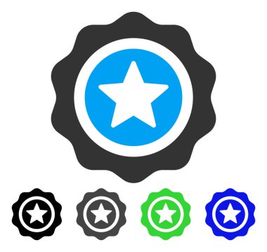 Ödül mühür düz simgesi