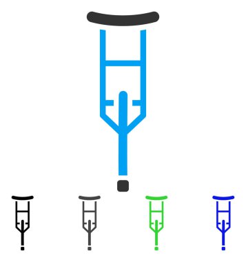 koltuk değneği düz simgesi