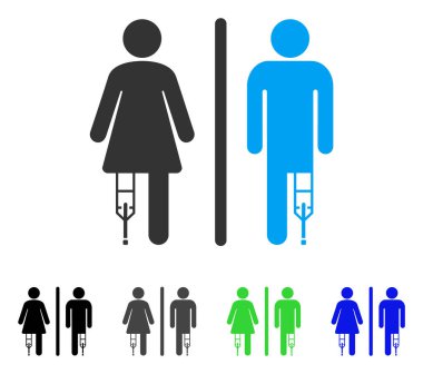 Hasta Wc kişi düz simgesi