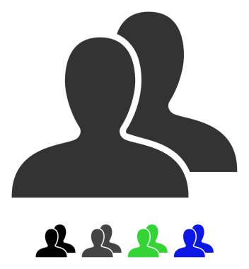 İstemciler düz simgesi