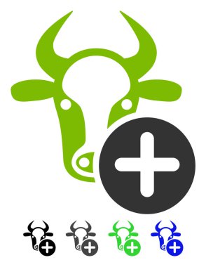 İnek düz simgesi ekleme