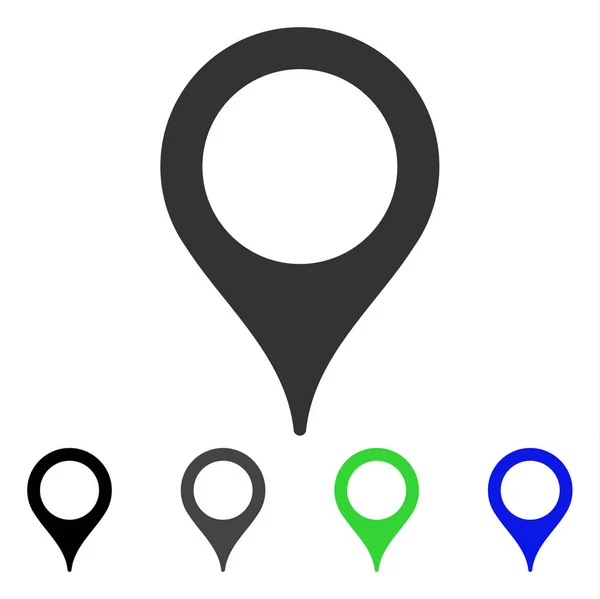 Carte pointeur icône plate — Image vectorielle