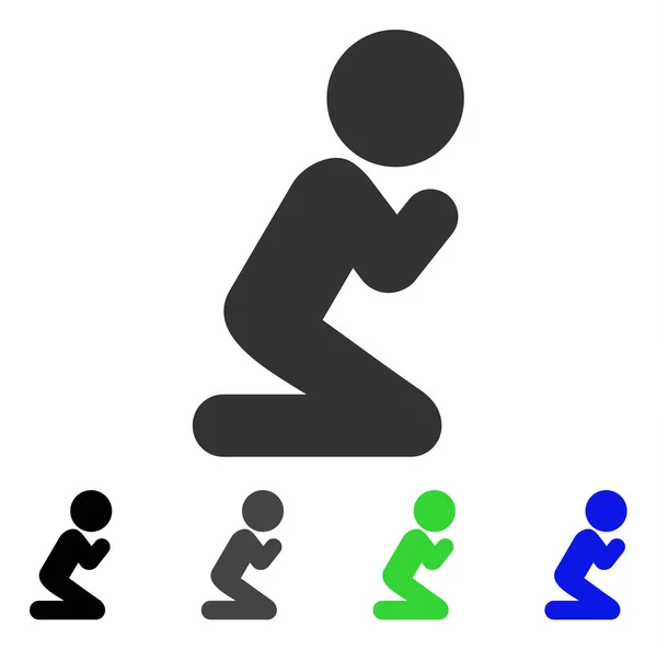 Kind bidden platte pictogram — Stockvector