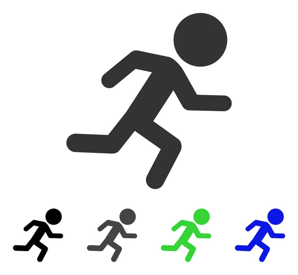 Running Child Flat Icône — Image vectorielle