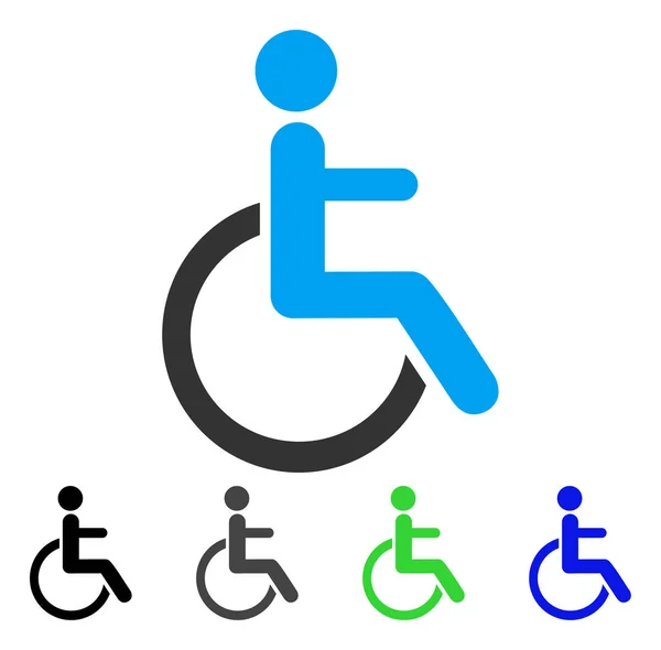 Persona con discapacidad Icono plano — Archivo Imágenes Vectoriales