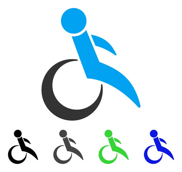 Wheelchair Flat Icon — Stock Vector