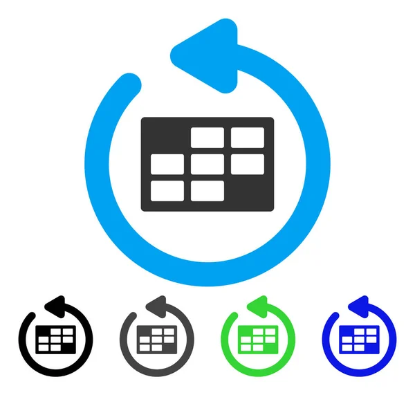 Refresh Calendar Table Flat Icon — Stock Vector