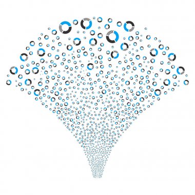 Kaynak akışı pasta grafik simgeleri