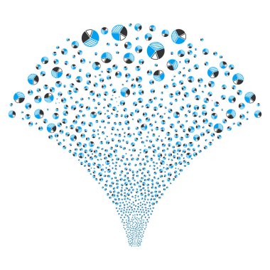 Kaynak akışı pasta grafik simgeleri