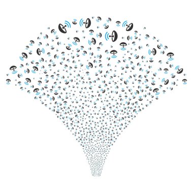 Kaynak alanı anten akışı simgeleri