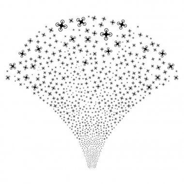 Kaynak akışı hava dron simgeleri