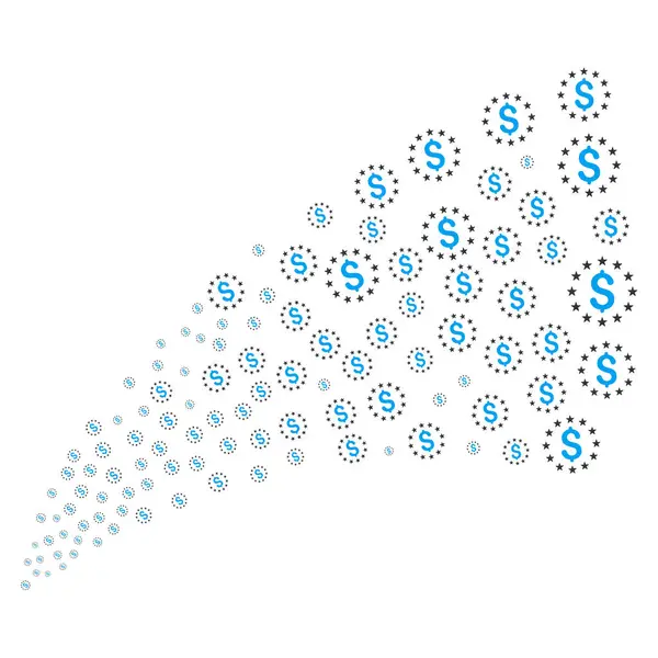 Źródło strumienia Dolar-gwiazdkowy — Wektor stockowy