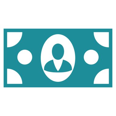 Banknot düz vektör simgesi