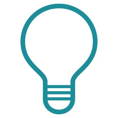 Ampul Düz Vektör Simgesi