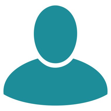 İstemci düz vektör simgesi