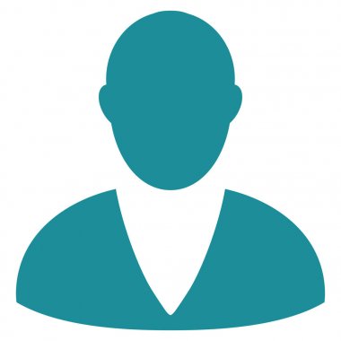 İstemci düz vektör simgesi