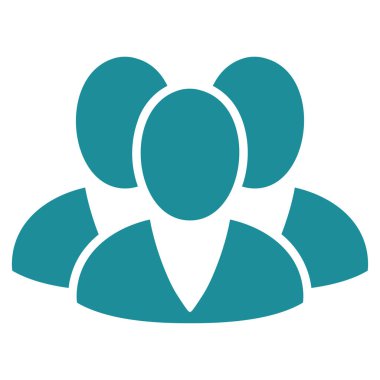 İstemciler düz vektör simgesi