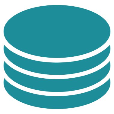 Sikke yığını düz vektör simgesi