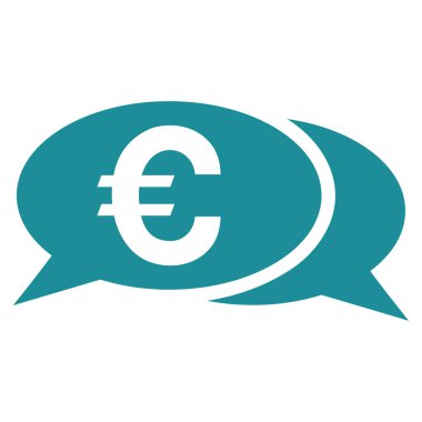 Avrupa sohbet düz vektör simgesi