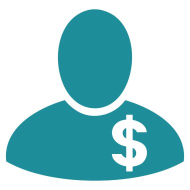 Yatırımcı düz vektör simgesi