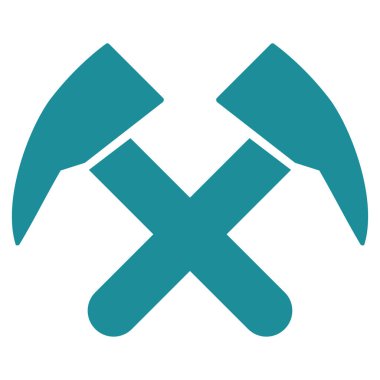 İş çekiç düz vektör simgesi