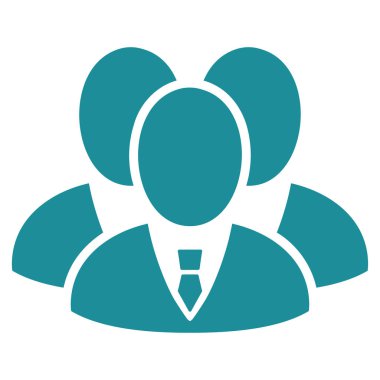 Yöneticisi grup düz vektör simgesi