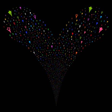 Konfeti yıldız çeşme dere