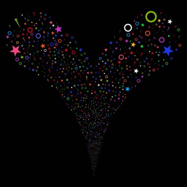 Konfeti yıldız çeşme dere