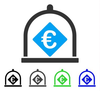 Euro mevduat düz simgesi