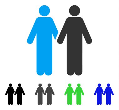 Eşcinsel Çift düz simgesi