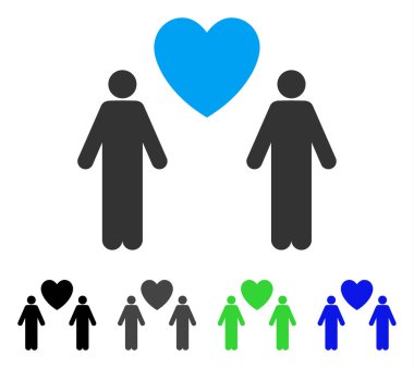 Eşcinsel aşık düz simgesi