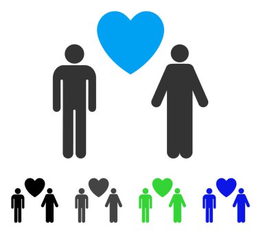 Eşcinsel aşık düz simgesi