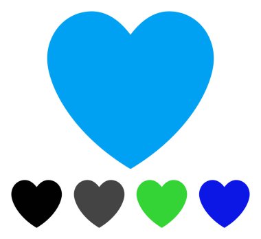 Aşk kalp düz simgesi