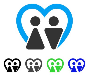 Evlilik düz simgesi