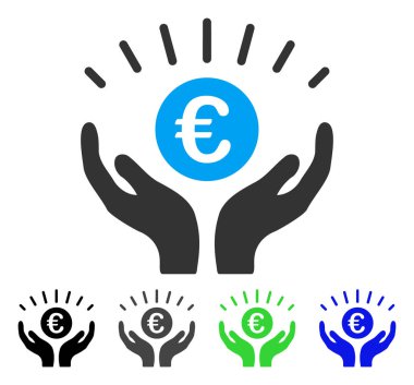 Euro refah düz simgesi