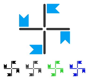 Bayraklar düz simgesi