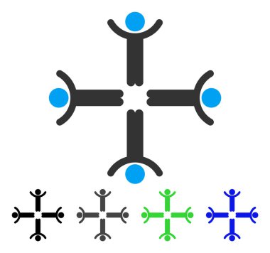 Erkekler düz simgesini Kaldır ellerini