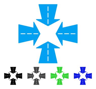 Yön düz simgesi birleştirme