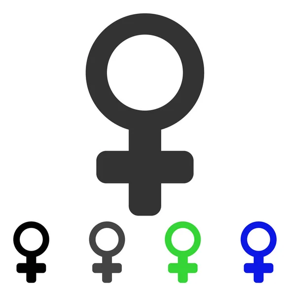 Símbolo femenino Icono plano — Vector de stock