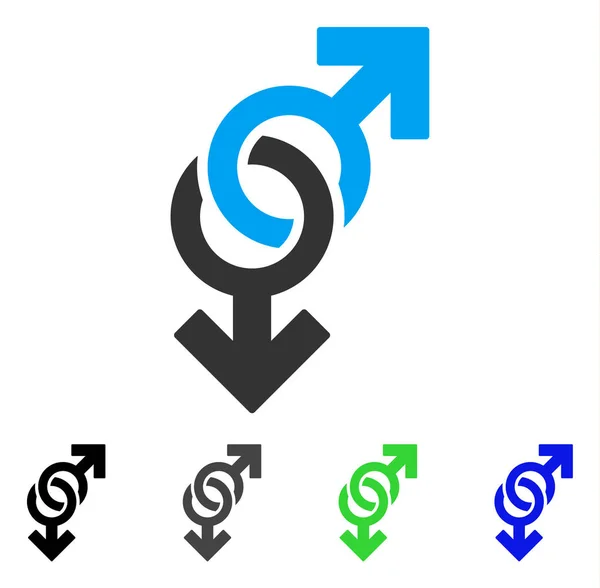 Gay Symbol ploché ikony — Stockový vektor