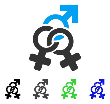 Çift Kişilik metresi düz simgesi