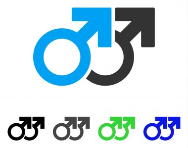 Eşcinsel Çift düz simgesi