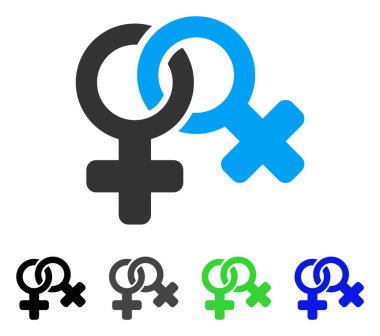 Lesbi sembol düz simgesini