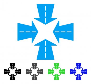 Yön düz simgesi birleştirme