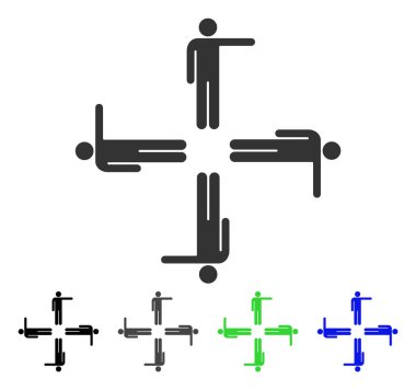 Erkekler düz simgesini işaret